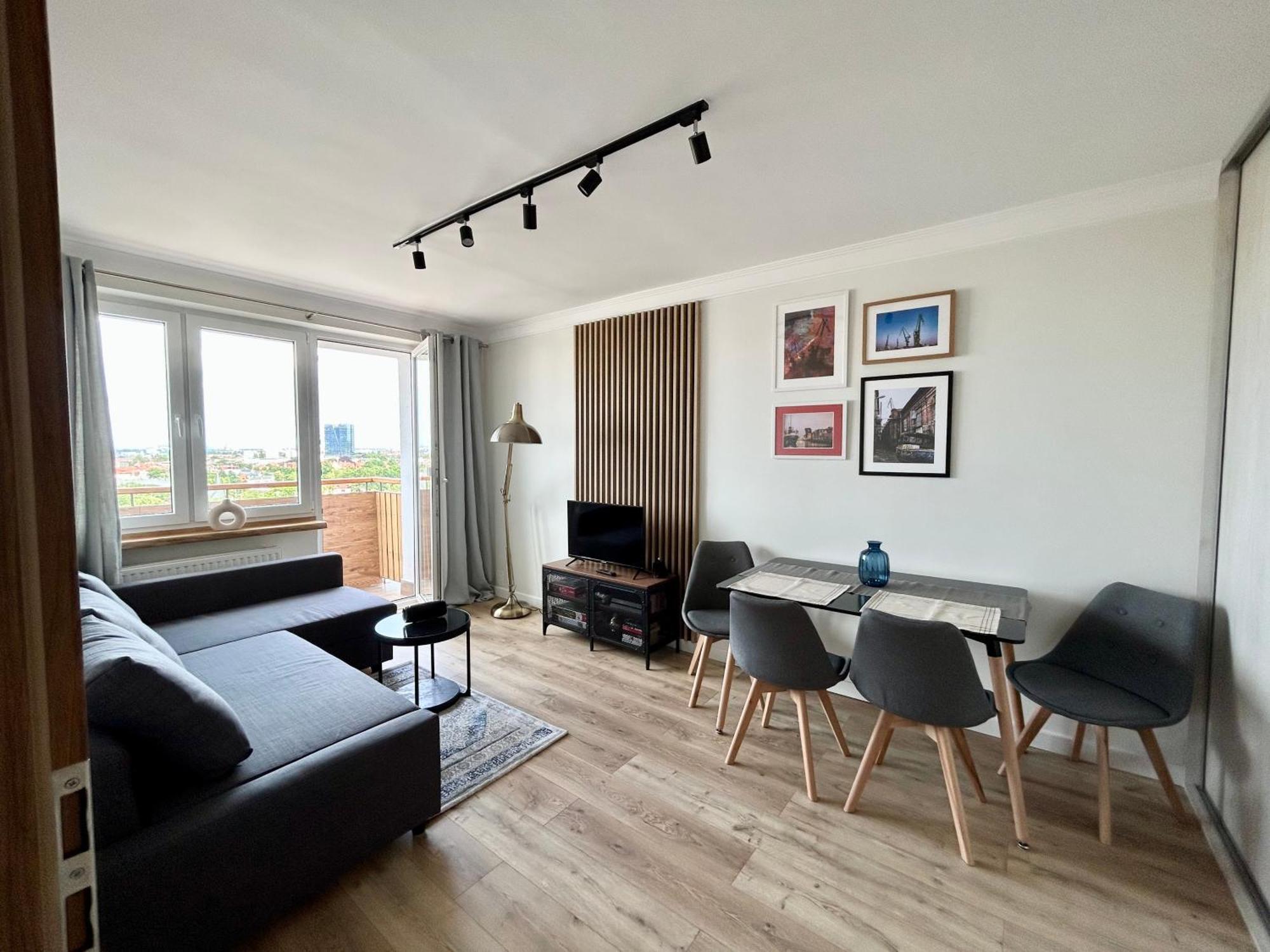 Apartament Z Widokiem Na Gdansk I Zatoke Free & Priv Parking Kültér fotó